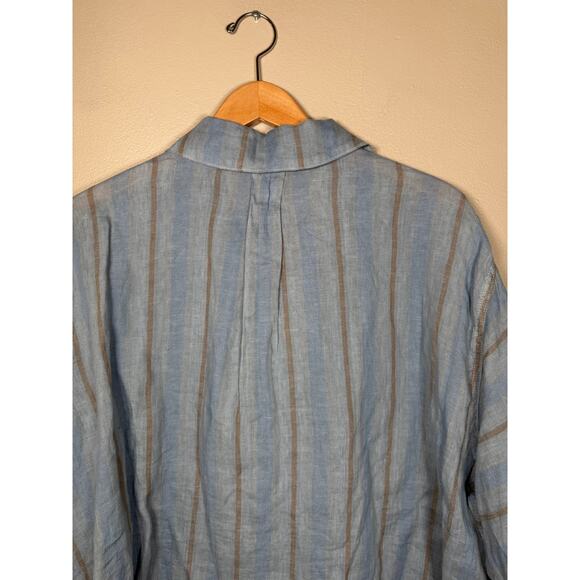 NWOT Free People x CP Shades Mixed Plaid Linen Double Cloth Top L $250 - Picture 11 of 12